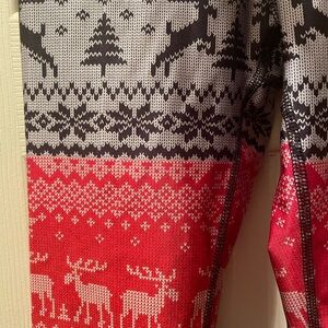 Zara terez moose reindeer leggings small nwt Christmas last call